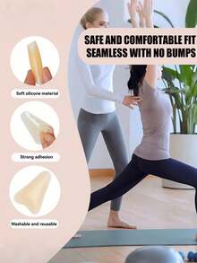 1/3pcs Anti-Exposure Transparent Thin Water Drop Invisible Silicone Intimate Pads For Underwear - Multicolor - View 3
