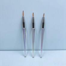 Glitter Handle Nail Liner Brush & Gradient Blush Powder Brush Multipurpose Beauty Tool Set - Multicolor - View 9