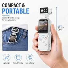 Mini Pocket Vlogging Camera For Travel, 2K Video 12MP Photo, Rotatable Zoom Lens, 2.5s Timer, Loop Recording, 5 Filters, Burst Shot, Spotlight Follow, Fast Focus, Built-In Mic, 2000mAh Battery, Portable Vlog Camera For Outdoor Travel & Vlogging - View 7