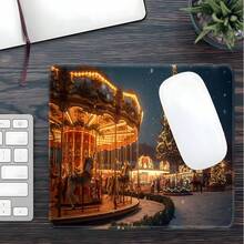 1pc Christmas Snow Scene Extra Large Extended Gaming Mouse Pad, Non-Slip Rubber Base, Stitched Soft Cloth Surface, Oversized Desk Mat, Suitable For Office, Home, Gaming, Study, Perfect Gift For Friends, Teenagers, Gamers - View 10
