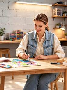 Gradient Resin 5D Diamond Brush Set, Including 5 Replacement Pen Tip Tools, Multiple Colors Available - A - View 7