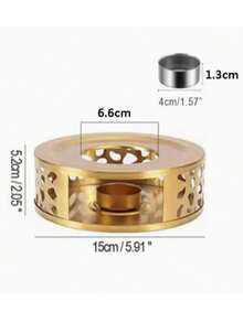 1pc Stainless Steel Tea Stove, Desktop Warming Stove, Outdoor Tea Set, Suitable For Brewing Tea, Keeping Tea Warm, Heating Coffee - Multicolor - View 7