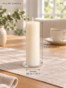 Nến trụ mặt phẳng màu trắng, đường kính 2 inch, chiều cao từ 2–8 inch, bộ đơn và nhiều món cho trang trí nhà cửa, bàn ăn, đám cưới và tiệc - Trắng - Xem 8