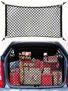 [Car Trunk Elastic Net]Adjustable Storage Net, Expandable Elastic Band, Mesh Pocket, Luggage Bag, Vehicle Trunk Cargo Net, Safety Net With Hooks Elastic Car Trunk Storage Net - Black Luggage Organizer, Storage, Easy Installation, Convenient To Carry, Suitable For Pickup, SUV And Sedan Cargo Storage, Car Essential, Storage Accessory - A - View 1