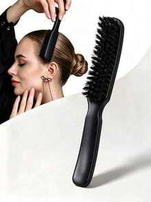 1pc Slick Back Hair Brush ,Smoothing Brush For Smooth Flyaways, Frizz, Sleek Ponytail, Buns And Edge Hair Control, Teasing Gel Comb Styling Accessories For Women - Multicolor - View 7