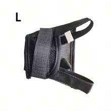 1PC Breathable Mesh Dog Muzzle, Adjustable Soft Pet Muzzle For Small Medium Large Dogs, Anti Biting Barking Chewing, Secure Comfortable Dog Mouth Cover For Walking Training Grooming Suitable For Medium To Large Dogs - Black - View 10