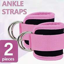 2pcs Fitness Ankle Straps, Universal Size, Suitable For Men And Women, Rear Ankle Support For Kicking Exercises, Suitable For Gym And Home Use, Compatible With Various Fitness Equipment, Used For Hip Exercises, Leg Stretching And Hip - Multicolor - View 1