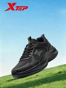 XTEP--Light Feather Women's Running Shoes Spring 3-Proof Technology Sports Shoes Lightweight Mesh Breathable Jogging Shoes Comfortable Jump Rope Shoes Black/Smoke Grey - Black/Smoke Grey - View 2