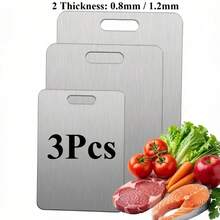 3Pcs Kitchen Cutting Boards - Dishwasher With Handles, Double-Sided Use For Cooked Food Platters, Suitable As Outdoor Camping Or Housewarming Gift For Women - 3pcs - View 3