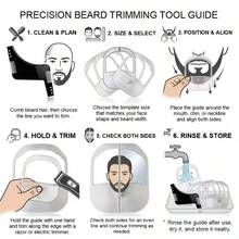 Beard Shaping Tool And Neckline Shaper Set - Goatee And Mustache Trimming Tool, Beard Trim Guide And Stencil - Use With Trimmer Or Razor - One Size - View 7