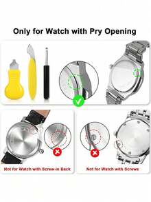 Bộ 4 dụng cụ tháo mặt sau đồng hồ chuyên nghiệp, dụng cụ cạy mở nắp lưng, bộ thay pin, bộ dụng cụ sửa chữa đồng hồ - Bộ dụng cụ sửa chữa đồng hồ - Xem 6