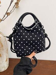 Korean Style Fashionable Polka Dot Crossbody Bag New Simple Crossbody Bag Versatile Handbag Women's Bag - Black - View 11