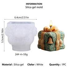 3pcs Christmas Silicone Candle Mold Set, Santa Claus Christmas Gift Box Candle Plaster Aromatherapy Ornament Silicone DIY Mold - White - View 9