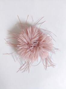 Fluffy Faux Feather Hair Scrunchie, Soft Hair Tie, Suitable For High Ponytail, Elegant Daily Women's Hair Accessory, Multiple Colors Available - Multicolor - View 14