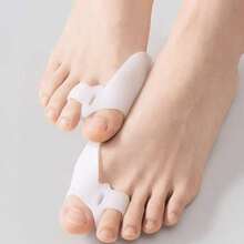 QKC 1 Pair Silicone Big Toe Protector, Toe Cap Pad, Wearable With Shoes, Unisex, Left And Right Universal - White - View 2