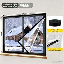 Winter Home Thermal Insulating Window Curtain, Self-Adhesive Sealing Windproof Window Film, Thickened Insulation Film For Bedroom, Double-Sided Adhesive With White Border. - Transparent Thermal Curtains - View 2