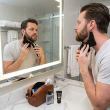Beard Shaping Tool And Neckline Shaper Set - Goatee And Mustache Trimming Tool, Beard Trim Guide And Stencil - Use With Trimmer Or Razor - One Size - View 9