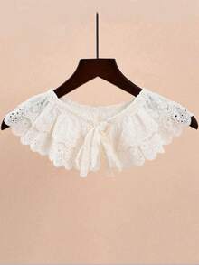 Korean Style Solid Color Detachable Collar/Mini Shawl With Peter Pan Collar, Suitable For Matching With Dresses - Multicolor - View 1