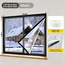 Full Window Winter Thermal Insulation Curtain Window Heat Retention Film Draft Sealing Cold-Proof Wind-Blocking Bedroom Thickened High Transparency Partition No Drilling - Winter Windproof Film - View 2