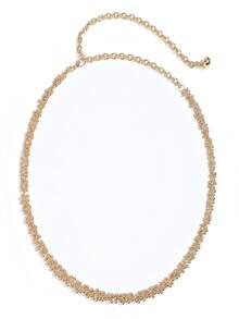1pc Women's Premium Minimalist Beaded Waist Chain, Versatile Fashion Accessory, Holiday Gift And Daily Decoration - Gold - View 10