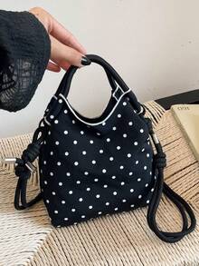 Korean Style Fashionable Polka Dot Crossbody Bag New Simple Crossbody Bag Versatile Handbag Women's Bag - Black - View 6