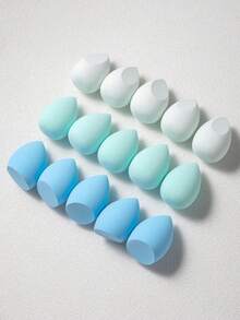 10 Pcs Makeup Sponge Puff Gourd Water Drop Beveled Random Shape Random Color Makeup Tools For All Skin Types - Multicolor - View 5