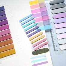 5 Styles Combination 1 Set, Multiple Shapes Index Labels, PET Semi-Transparent Blue Series Sticky Notes, Marking Stickers For Student Textbooks, Reading Books, Message Notes, School Supplies, Ultra-Thin Index Tabs, Back To School Supplies - one-size - View 6