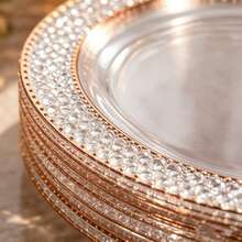 1pc High-Quality Vintage Style Glass Plate With Embossed Floral Decoration, Breakfast Plate, Fruit Bowl, Snack Plate, Round Household Snack Plate - View 2
