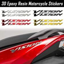 New 1Pair Motorcycle Soft Sticker Decels Logo For Vision - A - View 1