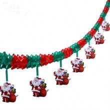1 set Rangkaian Garland Natal Warna-warni, Hiasan Jendela Kaca Bergambar Santa Claus & Pohon Natal untuk Dekorasi Dinding Latar Belakang Pesta Natal, Banner Natal - Spanduk Natal - View 10