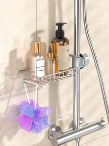 Haus Hana 1pc Stainless Steel Sink Organizer Rack, Spherical Shaped Storage Holder For Sponge, Soap, Brush, Towel, Bathroom Shower Caddy - Multicolor - View 6
