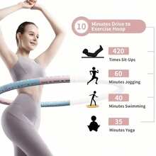 6pcs Detachable Stainless Steel Fitness Rings, Weighted Waist Shaping Rings, Adjustable Size, Detachable Reinforced Design, Suitable For Fitness And Dance - Multicolor - View 2