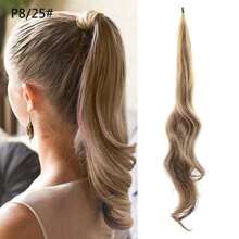 European & American Style 32 Inch Extra Long Ponytail Hair Extension Wrap-Around Ponytail Hair Piece Magic Wand Ponytail Hair Band Hair Accessory - Black - View 19