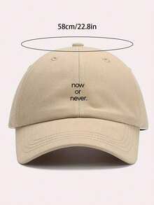 "NOW OR NEVER" Letter Print Baseball Cap, Adjustable Durable Outdoor Sports Baseball Cap, Unisex, Suitable For Outdoor Sports, Daily Commute, Ideal Gift - Multicolor - View 4