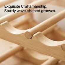 1pc Bamboo Desktop Wine Rack, Bamboo Wine Display And Storage Rack, - Apricot - View 3