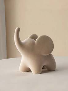1pc Modern Minimalist Resin Elephant Figurine, Suitable For Home And Office Desk Decor | Great Gift For Halloween, Christmas, Easter, Thanksgiving And Other Holidays - Multicolor - View 2