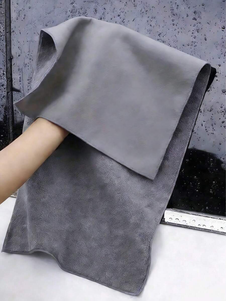 1/2 Pack Thickened Suede Car Cleaning Towels With Locked Edges, No Watermark, Multi-Functional Double-Sided Cleaning Cloth, Suitable For Car Washing, Interior, Shower, Bar, Aquarium, RV, Dining Table, Cabinet, Billiard Room - Multiple Styles - View 1