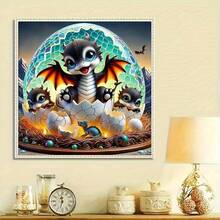 1 Set - DIY Handmade 5D Diamond Painting Kit, Suitable For Adult Beginners, Diamond Painting Tool Set, Can Be Used To Make Handicrafts, Suitable For Decorating Living Room, Bedroom, Office And Other Places, Can Be Used For Wall Decoration Art. - round diamond - View 3