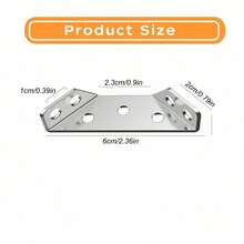 10pcs Stainless Steel Multi-Function Corner Brackets | Triangular Furniture Connector | Thickened Shelf Support Bracket | L-Shaped Right Angle Reinforcement Angle Iron | Woodworking DIY Hardware Accessories - Corner Bracket - View 5