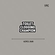 Funny Toilet Clog Champion Vinyl Sticker - one-size - View 5