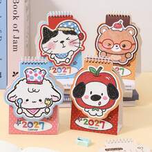 2027 Mini Desk Calendar, Cute Animal Series, New Style Desktop Decor Calendar, Personal Planner Calendar - Calendar - View 1