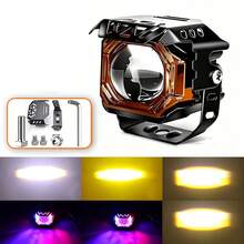 1 buah Lampu Depan LED Heyword Dirancang Untuk Penggunaan Eksternal, Menyediakan Pilihan Lampu Jauh dan Dekat, Efek Strobo dan Fungsi Mata Setan, Dilengkapi dengan Braket yang Dapat Diatur. Sempurna untuk Sepeda Motor, Sepeda Listrik, Skuter, Baterai Tidak Termasuk - 1 buah - View 12