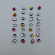 28pcs Rhinestone DIY Decorative Shoe Charms For Slippers, Removable Artificial Gemstone Decorations, Unisex - Rose Red - View 6