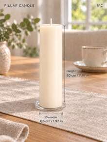 Nến trụ mặt phẳng màu trắng, đường kính 2 inch, chiều cao từ 2–8 inch, bộ đơn và nhiều món cho trang trí nhà cửa, bàn ăn, đám cưới và tiệc - Trắng - Xem 17