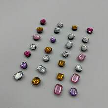 28pcs Rhinestone DIY Decorative Shoe Charms For Slippers, Removable Artificial Gemstone Decorations, Unisex - Rose Red - View 4