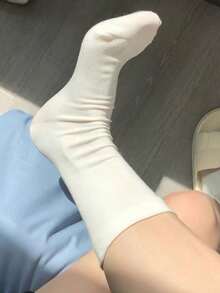 Women's White Cotton Socks Set, 1/5/10/20 Pairs, Suitable For Autumn/Winter Wear. Soft And Comfortable Material, Perfect For Daily Use. - Multicolor - View 4