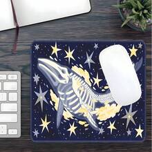 1pc Whale Starry Sky Deep Blue Mysterious Extra Large Extended Gaming Mouse Pad, Non-Slip Rubber Base, Stitched Soft Cloth Surface, Oversized Desk Mat, Suitable For Office, Home, Gaming, Study, Perfect Gift For Friends, Teenagers, Gamers - View 8