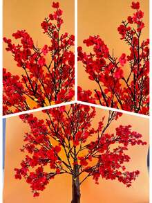 1PC 55CM Red LED Tree Lamp Fairy Light 60LED Warm Light USB Battery Powered Holiday Table Decor - Multicolor - View 8