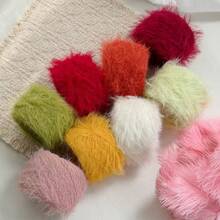 100g/Ball Faux Mink Yarn, Soft Warm Comfortable, Suitable For Handmade DIY Crochet Knitting Sweaters Scarves Bags Accessories Etc. - Multicolor - View 2