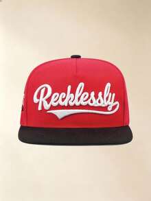 1pc Curved-Brim Baseball Cap, Letter Embroidery Side Print Adjustable Design For A Fashionable Hat, For Hiking, Casual Wear, Street, Party And Travel - Multicolor - View 4